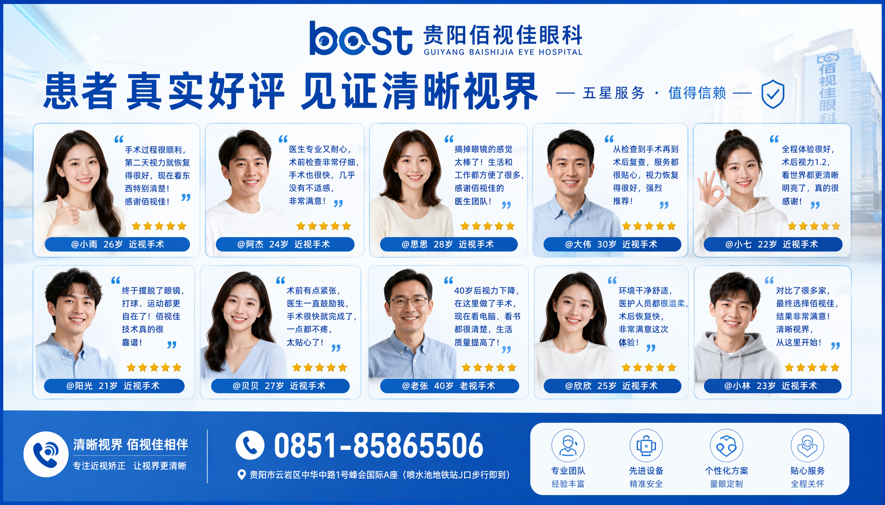 贵阳佰视佳眼科患者信赖与口碑 贵阳市 贵阳佰视佳眼科患者口碑与信赖,贵阳近视手术可靠选择